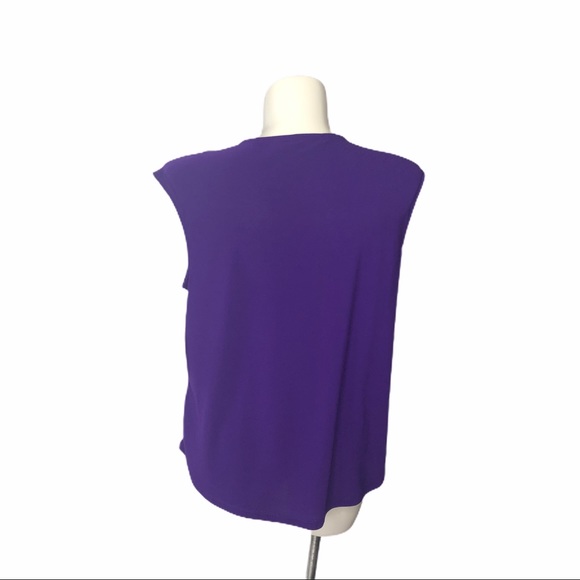 NEW!!! 89th & Madison purple zip front blouse 1X - Picture 5 of 8